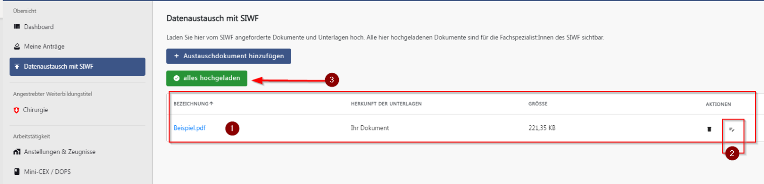 FAQ, Datenaustausch, Abschliessen