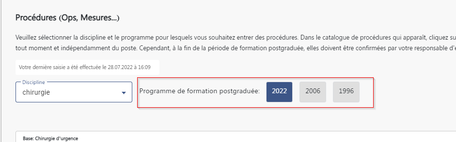 Mode d'emploi, procédures, sélection du programme